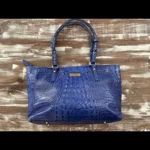 Brahmin Blue Croc Handbag